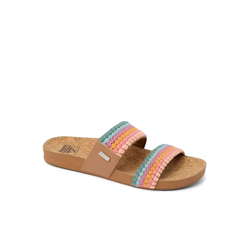 NEW REEF women's cushion vista sandal in sherbet multi